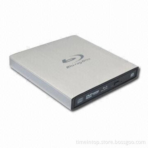 External USB 2.0 Blu-ray DVD-RW Drive/Blu-ray Writer/Burner, Full Aluminum Case